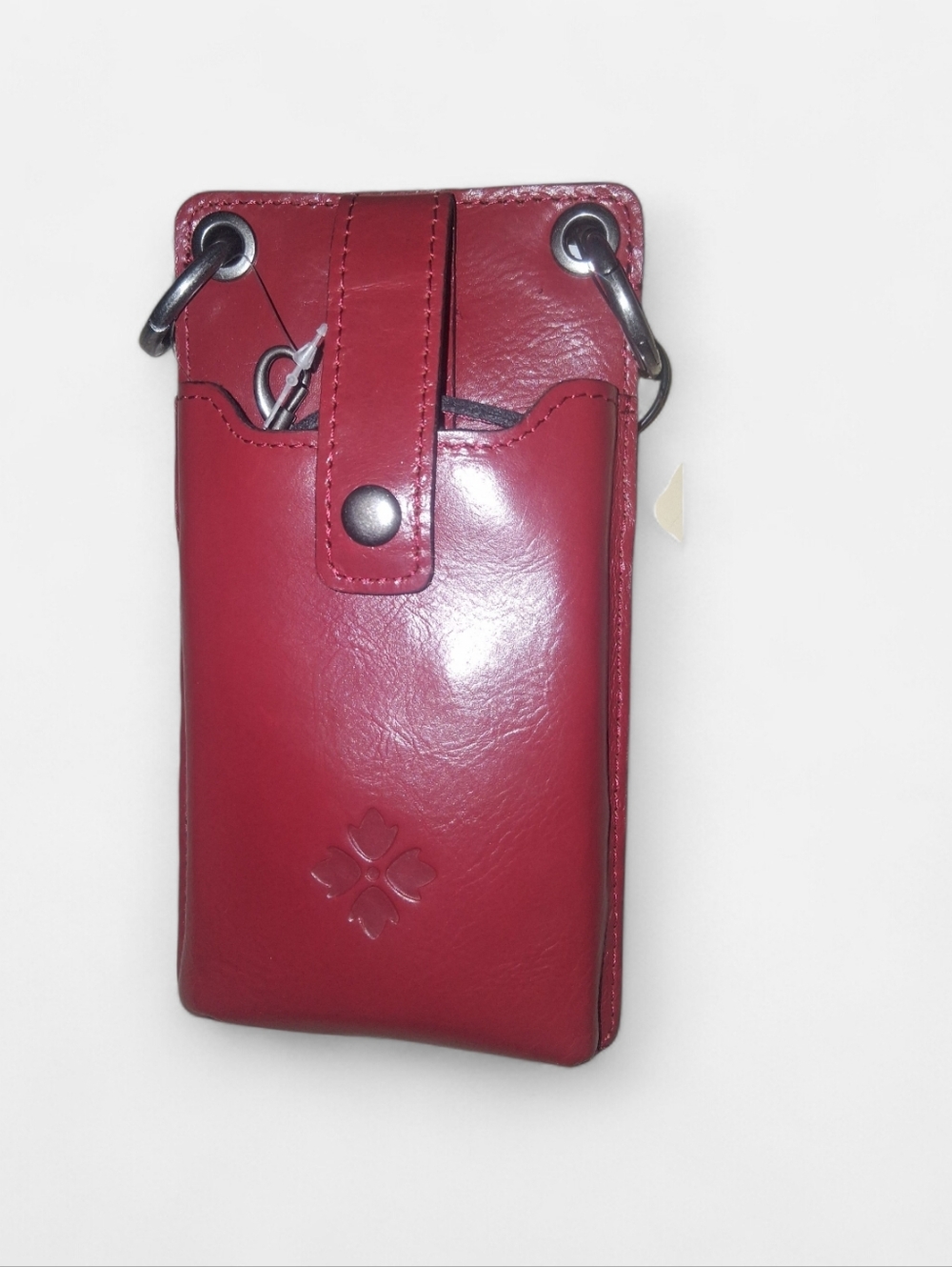 Patricia Nash Berry Red Farleigh Phone Holder Crossbody